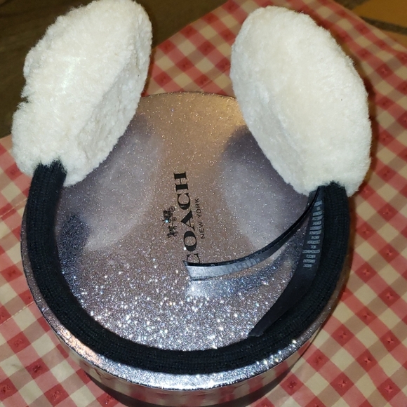 New Coach Penguin Shearling Leather Ear Muffs - Picture 5 of 12